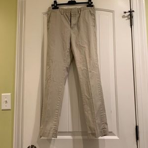 Crew cuts slim flat front khaki pants with pockets